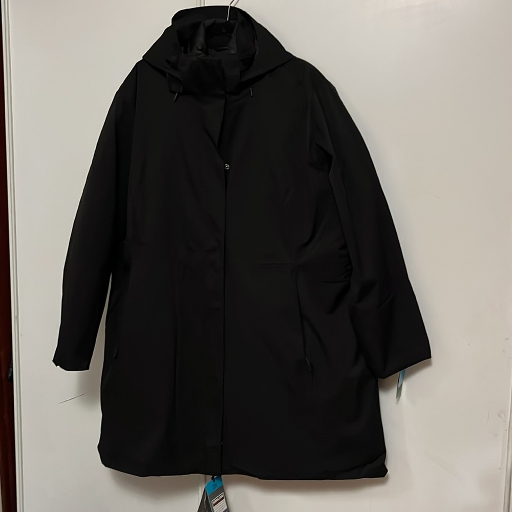 New 2XL Kirkland Signature Ladies 3-In-1 Parka Black Waterproof Windproof  Hood - Picture 10 of 16